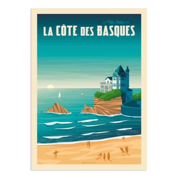 OLAHOOP TRAVEL POSTERS - Póster Biarritz 50x70 cm